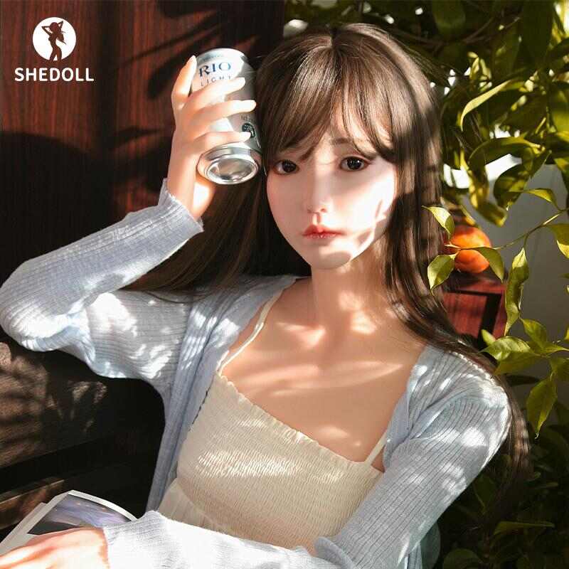 SHEDOLL青檸158cm初戀系棉花糖肌C杯少女 - 純白百褶裙の鄰家妹妹風｜全身仿真紋理+可動口腔定制｜宅男幻想具現化